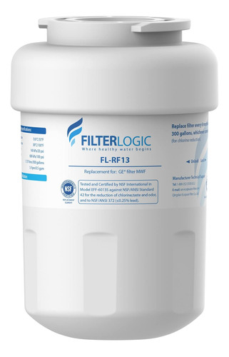 Filtro De Agua Para Refrigerador Filterlogic, Repuesto Para