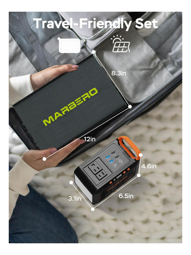 Marbero 111wh Generador Solar Con Panel Solar Incluyó Una De