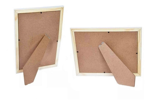 Imagem 3 de 3 de Kit 2 Molduras Porta Retrato 15x21 3cm Relevo Branco