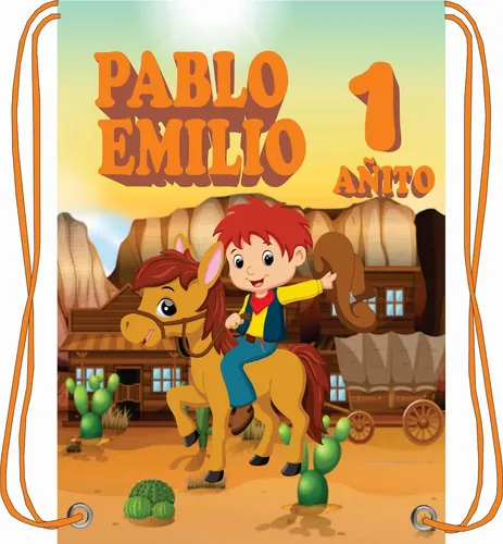 comprar 40pz Morralitos Dulceros-personalizados- Vaqueros