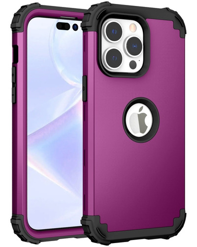 Funda Para iPhone 14/pro/max/pro Max 360 Uso Rudo 3 En 1