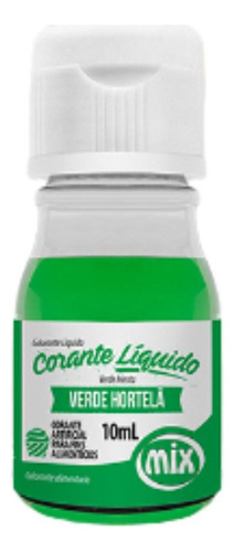 Corante Alimentício Líquido Verde Hortelã Mix Frasco 10ml