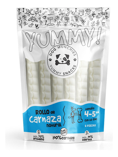 Rollos De Carnaza Natural 4-5 (10-12cm) 6pza