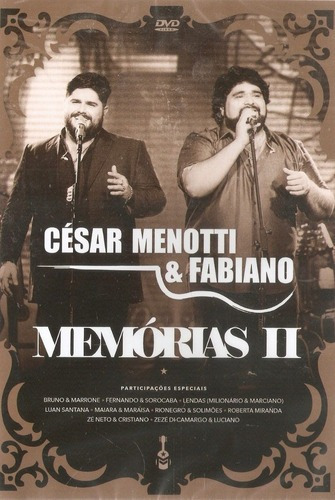Dvd Cesar Menotti & Fabiano* Memorias 2