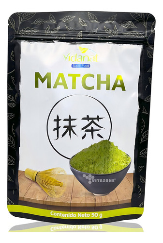 Infusion Matcha En Polvo Vidanat Con 50 Gramos Matcha