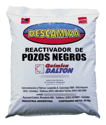 Descamiva Activador De Pozos Negros Bolsa X 20 Kg