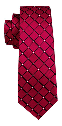 Kit Gravata 100% Seda Vermelho Marsala + Lenço Abotoaduras