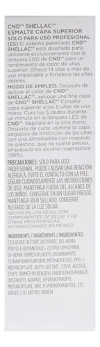 Esmalte De Uñas Cnd Shellac Original Top Coat 15 Ml