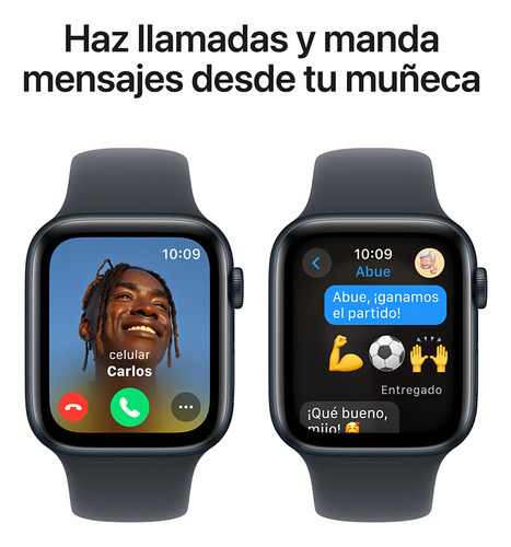 Apple Watch SE GPS • Caja de aluminio color medianoche de 44 mm • Correa deportiva color medianoche - M/L - Excelente (Reacondicionado)