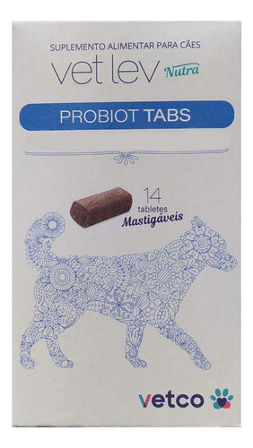 Suplemento Alimentar Probiot Tabs Cães Até 10kg 14 Tabletes