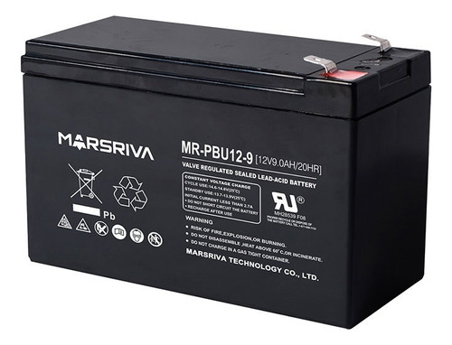 Bateria Marsriva 12v 9ah Ups Lampara Alarma Cerco Eléctrico