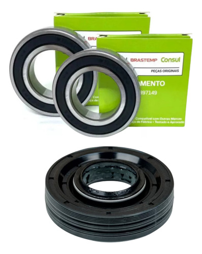 Kit 2 Rolamentos Consul Brastemp 6006 2rs E Retentor
