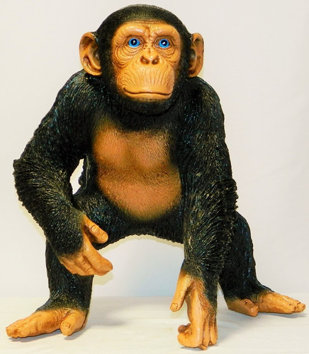 Simio Chimpance Chango Cesar Artesania De Resina 46x45cms