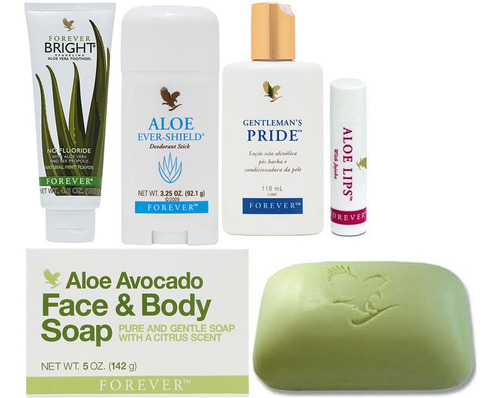 Kit Higiene: Sabonete, Loção, Desodorante, Gel Dental E Lips