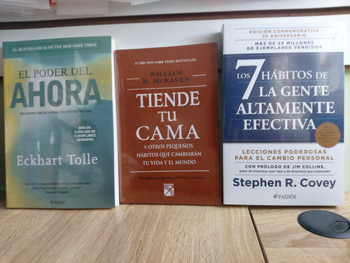 Imagen 1 de 1 de El Poder Del Ahora + Tiende Tu Cama + 7 Habitos De La Gente