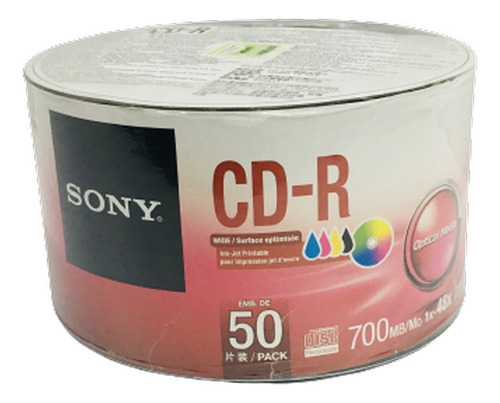 Cd Sony 48x Original X 50 Unidades Ar1 2310 Ellobo