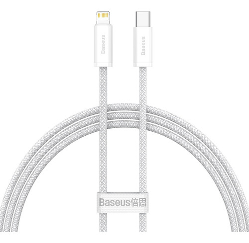 Cabo Turbo Baseus P/ iPhone Usb-c P/ Lightning 20w 1m branco