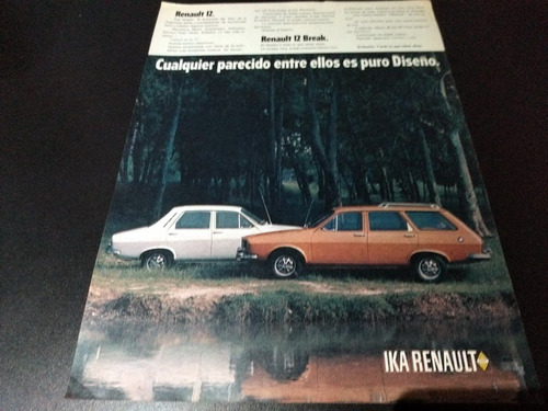 (pb226) Publicidad Clipping Renault 12 * 1977