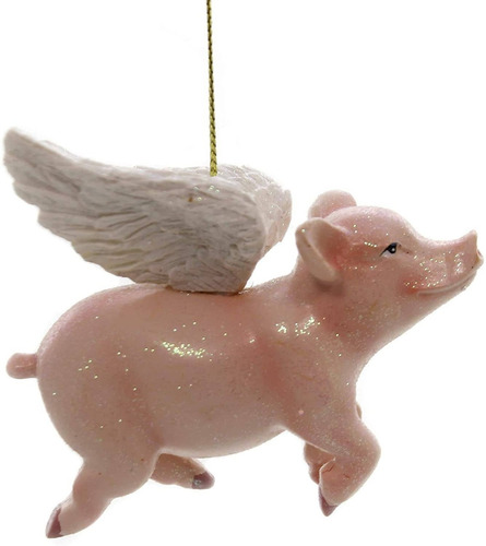 Adorno De Navidad Flying Pig De Kurt Adler