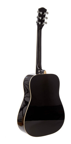 Imagen 3 de 7 de Guitarra Acústica Creep Negra Cuerdas Acero Mf125b Con Funda