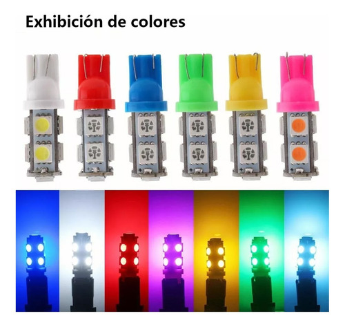20 Foco Pellizco 5 Leds 5050 T10-158 Color A Eligir