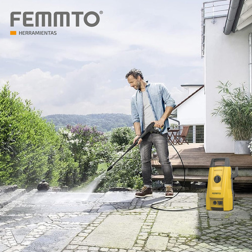 Imagen 7 de 8 de Hidrolavadora Electrica Femmto Hlt203 1400w Alta presion 1600 Psi
