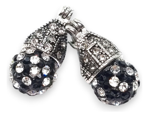 Imagen 1 de 6 de Aros Acero Lady Di Bola De Fuego Negra Y Blanca 10mm