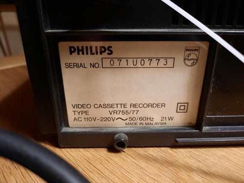 Videocasetera Philips Vr755 Stereo 6 Cabezas Funcionando Negro (Usado)