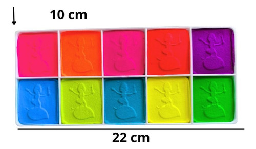 Paleta Neon De 10 Colores Grande