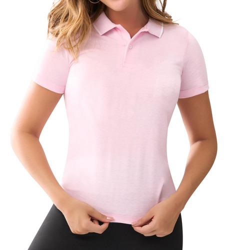 Camiseta Polo Laura Rosa Para Mujer Croydon