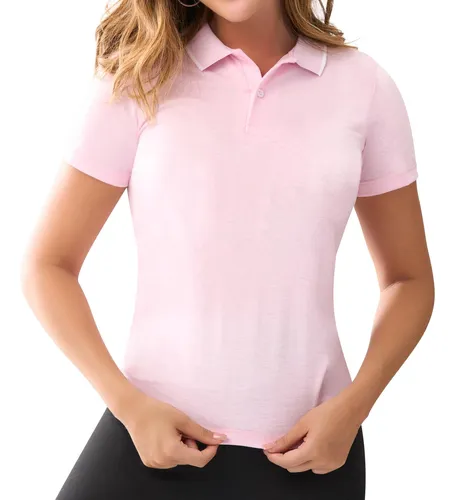 Camiseta Polo Laura Rosa Para Mujer Croydon