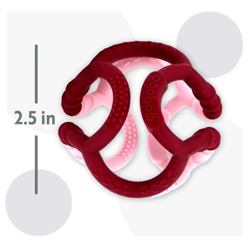 Ogobolli Gummi Teether Ring Textured Sensory Ball Toy F...