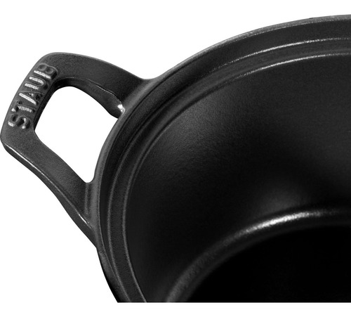 Olla La Coquette Hierro Fundido 20 Cm/2.45 Lts Redonda Staub Color Negro