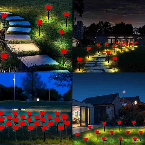 F Estaca De San Valentín En Forma De Corazón Con Luces Led