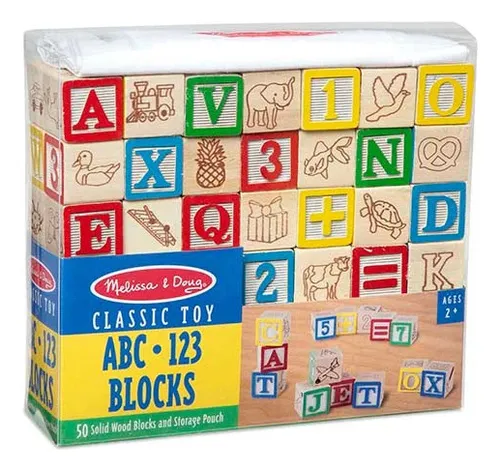 comprar Set Cubitos De Madera Letras Y Números Melissa & Doug Cantidad De Piezas 50