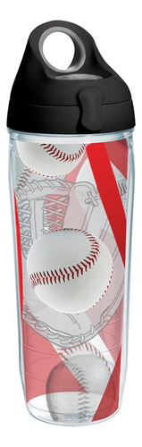 Tervis   Baseballs Wrap Botella De Agua Con Tapa De Negro W