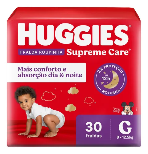 Huggies Fralda Pants Roupinha Proteção Acolchoada G - 30 Un