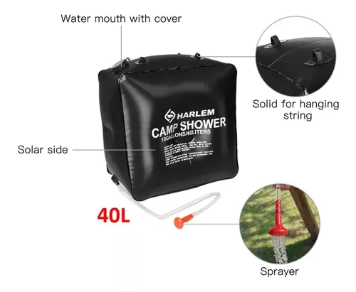 Ducha Portátil Solar 40 L Camping Playa Trekking Outdoor