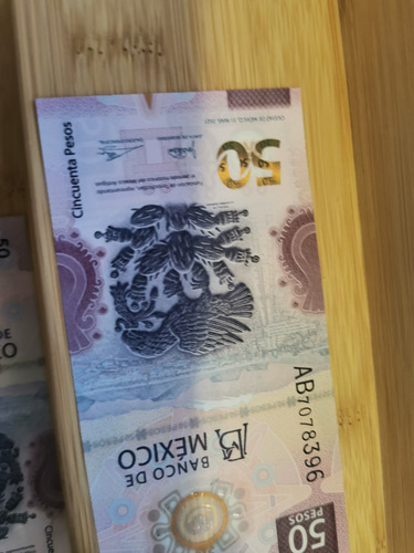 Billete 50 Pesos Mexicanos Ajolote Serie Ab Perfecto Estado