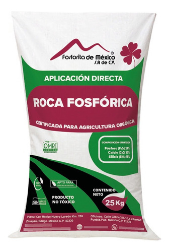 Fosforita Orgánica Mineral 25 Kgs