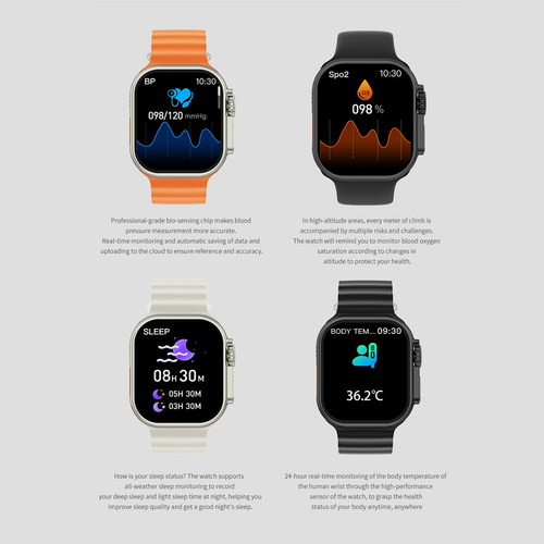 Smart Watch Reloj Hk8 Pro Max Ultra 2.16´ Ips Amoled Nfc Hd