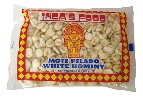 Incas Food Mote Pelado White Hominy 15oz 425g Producto De Un