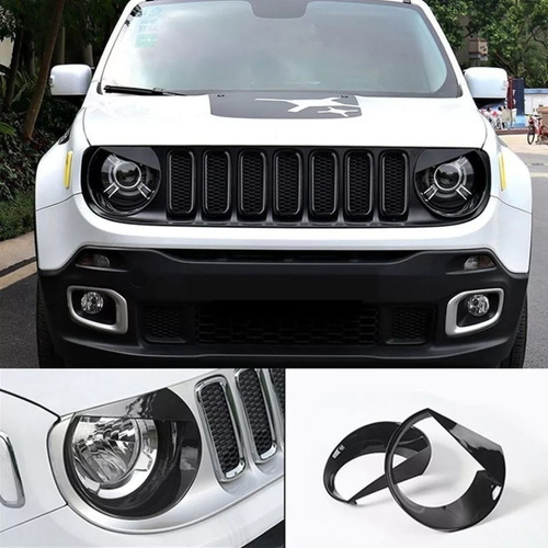 Imagem 2 de 6 de Aro De Farol Jeep Renegade Angry Bird Cara De Mal 2015 A 17