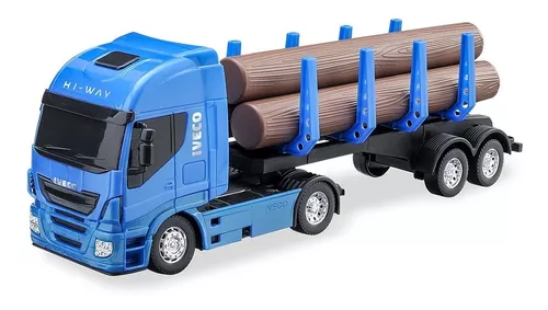 Miniatura Caminhão Brinquedo Infantil Iveco Tora De Madeira