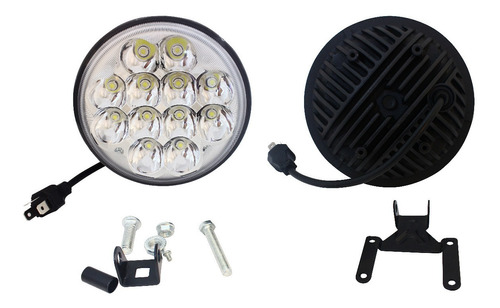 Par Faro Redondo 5.5 Pulgadas 12 Led 36w Baja/alta C/base