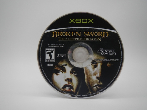 Broken Sword The Sleeping Dragon Xbox Gamers Code*