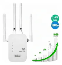 Repetidor WiFi 1900Mbps HYsmart DN616 de Banda Doble con 4 Antenas para Extender Señal