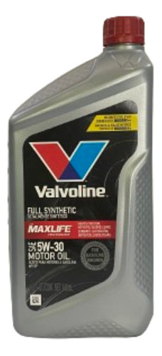 Aceite Valvoline High Mileage Max Life 5w30 X 1l