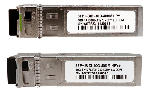 Kit Módulos Gbic Sfp+ 10g 40 Km Wdm Lc Para Hpe Aruba, Hp