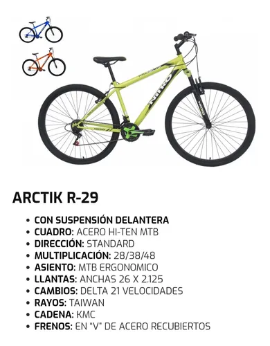 Bicicleta Rodado 29 Todo Terreno 21 Velocidades Nitro Arctik